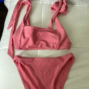 Tula Rosa, pink bikini set top and bottom included